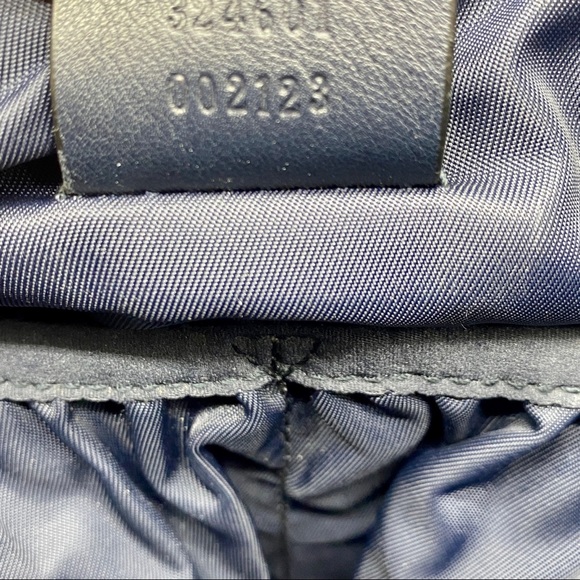 GUCCI GG MONOGRAM NAVY LOGO NYLON MESSENGER DIAPER CROSSBODY SHOULDER LARGE BAG - Picture 7 of 8